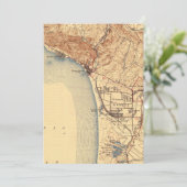 Pismo Beach Vintage Karte (Stehend Vorderseite)