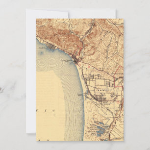 Pismo Beach Vintage Karte