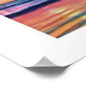 Pismo Pier bei Sunset Original WAtercolor Poster (Ecke)