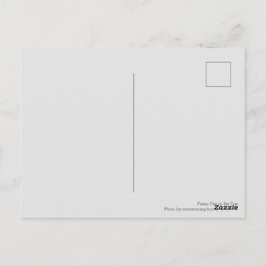 Pismo Pier in der Sonne Postkarte (Rückseite)