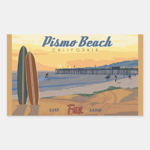 Pismo Strand Califorina Rechteckiger Aufkleber