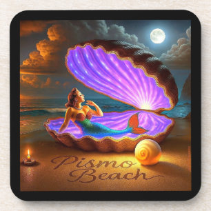 PISMO STRAND MERMAID. SERIE 1 NUMMER 2. GETRÄNKEUNTERSETZER