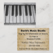 Pisno oder Musikunterricht Business Card Visitenkarte (Vorne/Hinten)