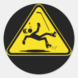 Piso Mojado Logo auf der schwarzen Aufkleber