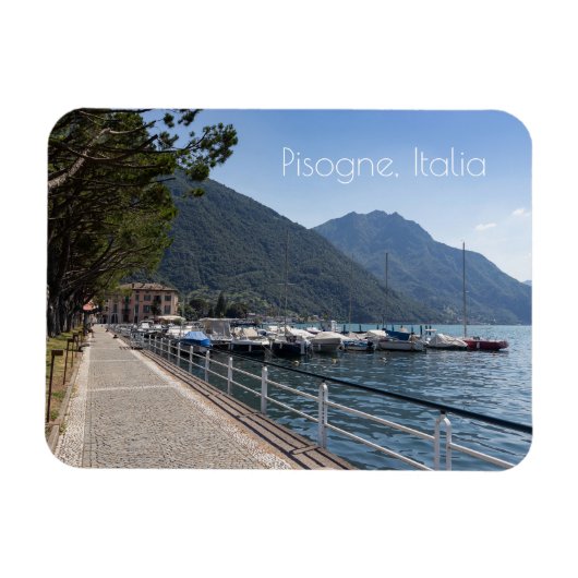 Pisogne und Iseo-See, Lombardei, Italien Magnet (Horizontal)