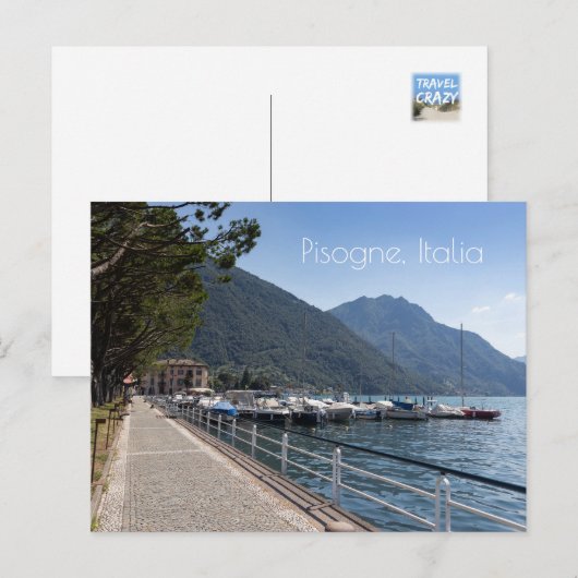 Pisogne und Iseo-See, Lombardei, Italien Postkarte (Vorne/Hinten)