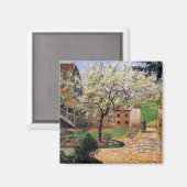 Pissaro: Blühender Pflaumenbaum von Camille Pissar Magnet (Vorderseite/Rückseite)