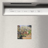 Pissaro: Blühender Pflaumenbaum von Camille Pissar Magnet (In Situ (Geschirrspüler))
