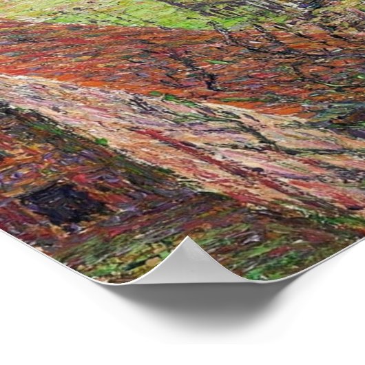 Pissarro - Abend-Effekt Eragny 1893 Poster (Ecke)