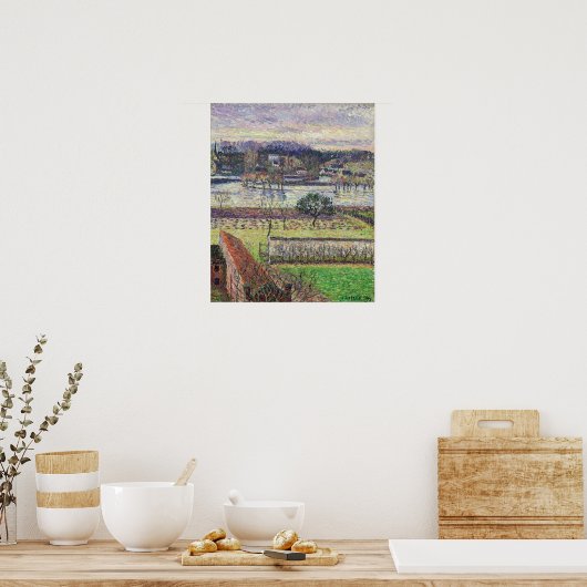 Pissarro - Abend-Effekt Eragny 1893 Poster (Küche)