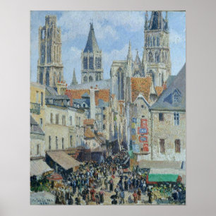 Pissarro - Alter Markt Epicerie Straße Rouen Poster