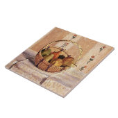 Pissarro - Äpfel und Birnen in einem runden Korb, Fliese (Seite)