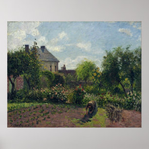 Pissarro - Arbeiten im Garten 1898 Poster