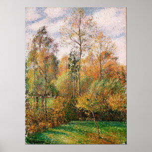 Pissarro - Automne Peupliers Eragny, Autumn Poplar Poster