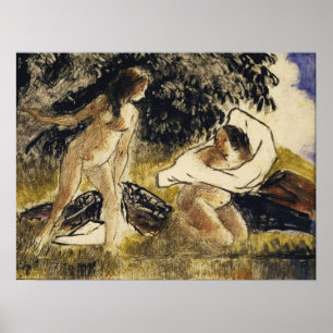 Pissarro - Badende 1895 Poster