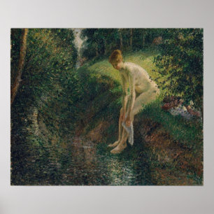 Pissarro - Badende im Wald Poster