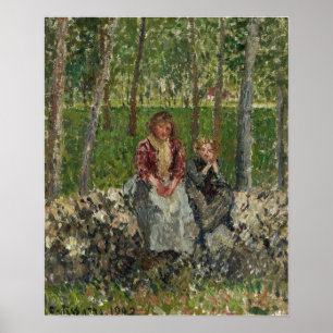 Pissarro - Bauern unter den Bäumen, Moret Poster