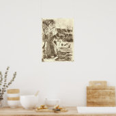 Pissarro - Bauernarbeit 1890 Poster (Küche)