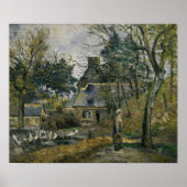 Pissarro - Bauernhof in Montfoucault 1874 Poster (Vorne)