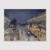 Pissarro - Blvd Montmartre bei Nacht Magnetkarte (Vorderseite)