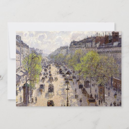 Pissarro - Boulevard Montmartre, Frühjahr Dankeskarte (Vorderseite)