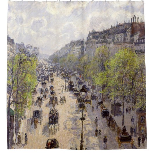 Pissarro - Boulevard Montmartre, Frühjahr Duschvorhang (Vorderseite)