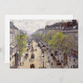 Pissarro - Boulevard Montmartre, Frühjahr Einladung (Vorne/Hinten)