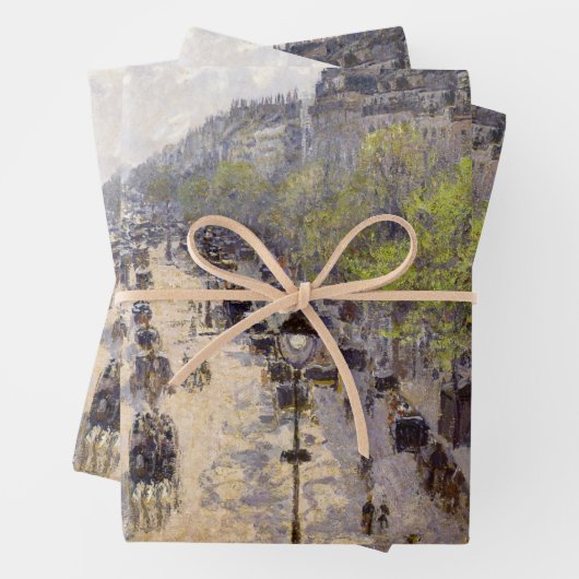 Pissarro - Boulevard Montmartre, Frühjahr Geschenkpapier Set (Beispiel)