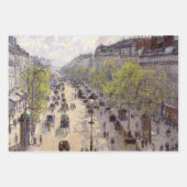 Pissarro - Boulevard Montmartre, Frühjahr Geschenkpapier Set (Vorderseite)
