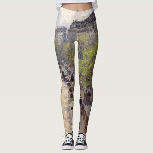Pissarro - Boulevard Montmartre, Frühjahr Leggings (Vorderseite)