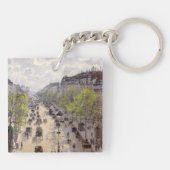 Pissarro - Boulevard Montmartre, Frühjahr Schlüsselanhänger (Rückseite)