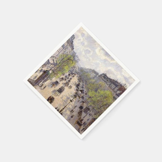 Pissarro - Boulevard Montmartre, Frühjahr Serviette (Ecke)