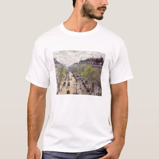 Pissarro - Boulevard Montmartre, Frühjahr T-Shirt (Vorderseite)
