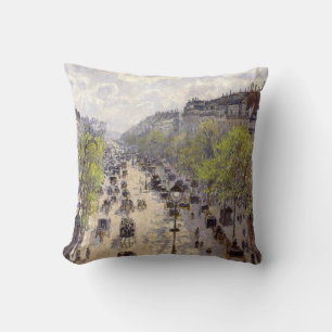 Pissarro - Boulevard Montmartre, Frühling Kissen