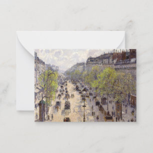 Pissarro - Boulevard Montmartre, Frühling Mitteilungskarte