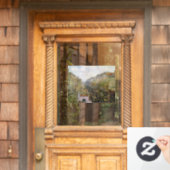 Pissarro - Boulevard Montmartre, Mardi Gras Fensteraufkleber (Haustür)