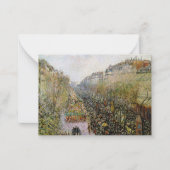 Pissarro - Boulevard Montmartre, Mardi Gras Mitteilungskarte (Vorderseite)
