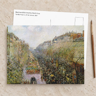 Pissarro - Boulevard Montmartre, Mardi Gras Postkarte