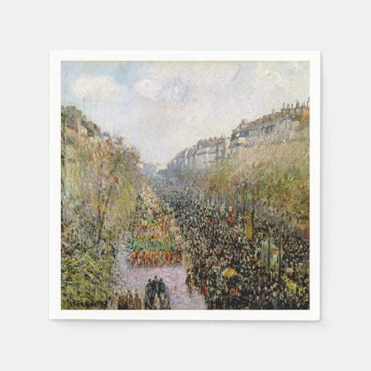 Pissarro - Boulevard Montmartre, Mardi Gras Serviette (Vorderseite)