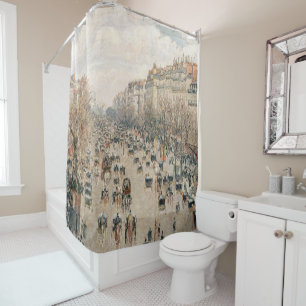 Pissarro - Boulevard Montmartre, Nachmittagssonne Duschvorhang