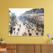 Pissarro - Boulevard Montmartre, Winter Morning Po Leinwanddruck (Insitu (Wohnzimmer))
