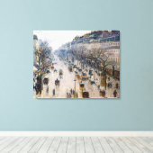 Pissarro - Boulevard Montmartre, Winter Morning Po Leinwanddruck (Insitu (Holzboden))
