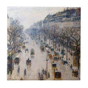 Pissarro - Boulevard Montmartre, Wintermorgen Fliese