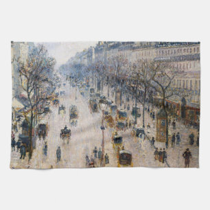 Pissarro - Boulevard Montmartre, Wintermorgen Geschirrtuch