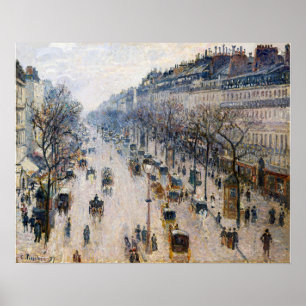 Pissarro - Boulevard Montmartre, Wintermorgen Poster