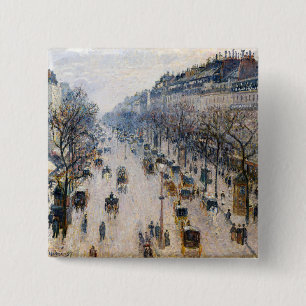 Pissarro - Boulevard Montmartre, Wintervormittag Button