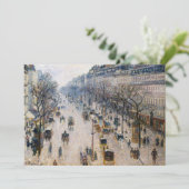 Pissarro - Boulevard Montmartre, Wintervormittag Dankeskarte (Stehend Vorderseite)