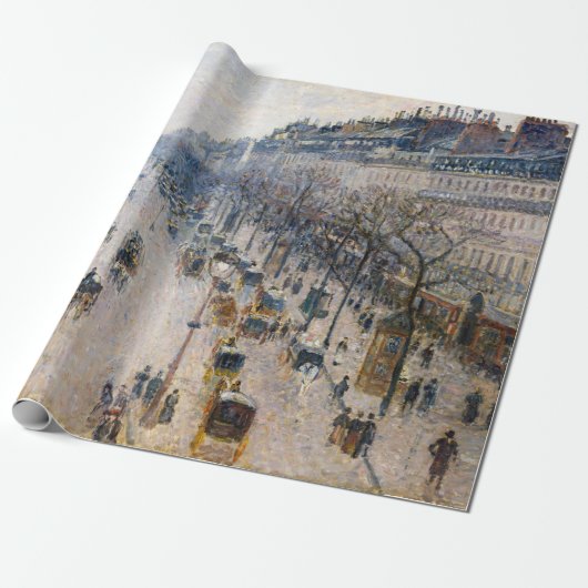 Pissarro - Boulevard Montmartre, Wintervormittag Geschenkpapier (Ungerollt)