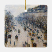 Pissarro - Boulevard Montmartre, Wintervormittag Keramikornament (Rückseite)