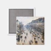 Pissarro - Boulevard Montmartre, Wintervormittag Magnet (Vorderseite/Rückseite)